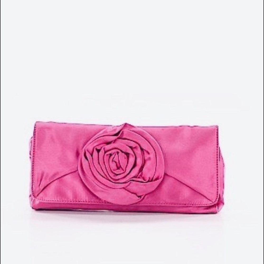 J. Crew Factory Pink Rosette 🌹 Clutch